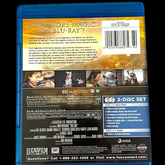 Willow Blu-ray and DVD 25th Anniversary Edition Fantasy - Picture 2 of 6